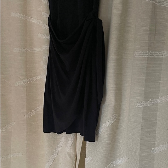 Wilfred Wrapped Waist Black Mini Dress - Picture 2 of 7